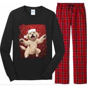 Xmas Dog Poodle Christmas Great Gift Long Sleeve Pajama Set