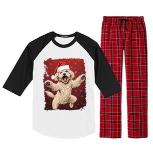 Xmas Dog Poodle Christmas Great Gift Raglan Sleeve Pajama Set