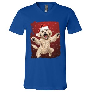 Xmas Dog Poodle Christmas Great Gift V-Neck T-Shirt