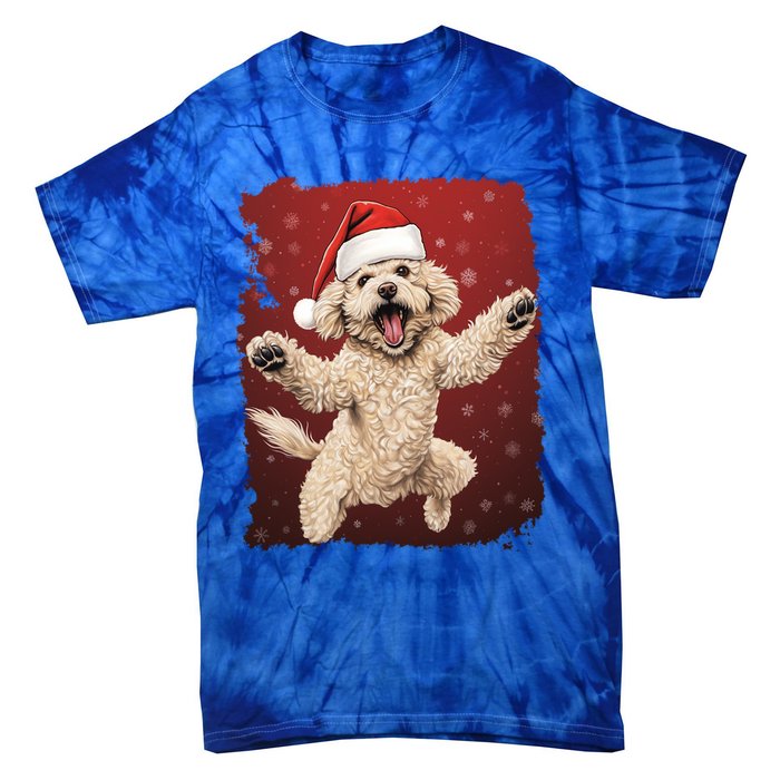 Xmas Dog Poodle Christmas Great Gift Tie-Dye T-Shirt