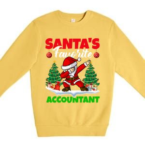 Xmas Dabbing Santas Favorite Accountant Christmas Gift Premium Crewneck Sweatshirt