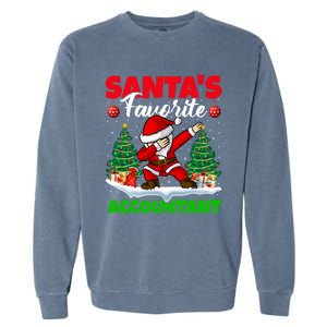 Xmas Dabbing Santas Favorite Accountant Christmas Gift Garment-Dyed Sweatshirt