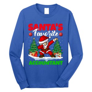 Xmas Dabbing Santas Favorite Accountant Christmas Gift Long Sleeve Shirt