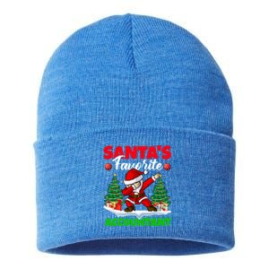 Xmas Dabbing Santas Favorite Accountant Christmas Gift Sustainable Knit Beanie