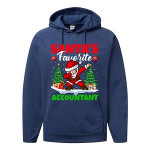 Xmas Dabbing Santas Favorite Accountant Christmas Gift Performance Fleece Hoodie