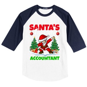 Xmas Dabbing Santas Favorite Accountant Christmas Gift Baseball Sleeve Shirt