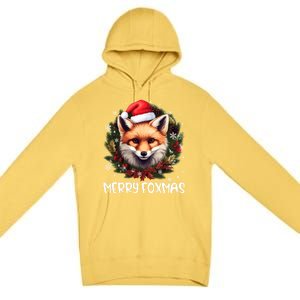 Xmas Decoration Santa Fox Christmas Merry Foxmas Premium Pullover Hoodie