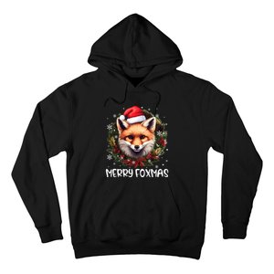 Xmas Decoration Santa Fox Christmas Merry Foxmas Hoodie