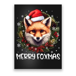 Xmas Decoration Santa Fox Christmas Merry Foxmas Poster