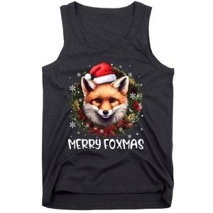 Xmas Decoration Santa Fox Christmas Merry Foxmas Tank Top