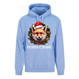 Xmas Decoration Santa Fox Christmas Merry Foxmas Unisex Surf Hoodie