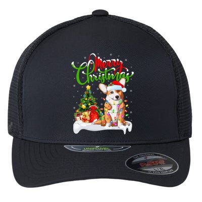 Xmas Decorations Santa Corgi Dog Christmas Funny Gift Flexfit Unipanel Trucker Cap