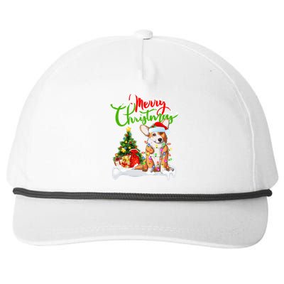 Xmas Decorations Santa Corgi Dog Christmas Funny Gift Snapback Five-Panel Rope Hat