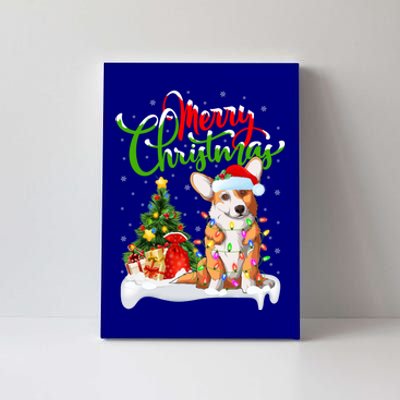 Xmas Decorations Santa Corgi Dog Christmas Funny Gift Canvas