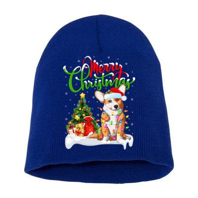 Xmas Decorations Santa Corgi Dog Christmas Funny Gift Short Acrylic Beanie