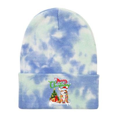 Xmas Decorations Santa Corgi Dog Christmas Funny Gift Tie Dye 12in Knit Beanie