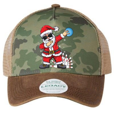 Xmas Dabbing Santa Bowling Ball And Pins Christmas Bowling Meaningful Gift Legacy Tie Dye Trucker Hat
