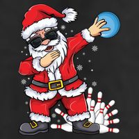 Xmas Dabbing Santa Bowling Ball And Pins Christmas Bowling Meaningful Gift 7 Panel Mesh Trucker Snapback Hat
