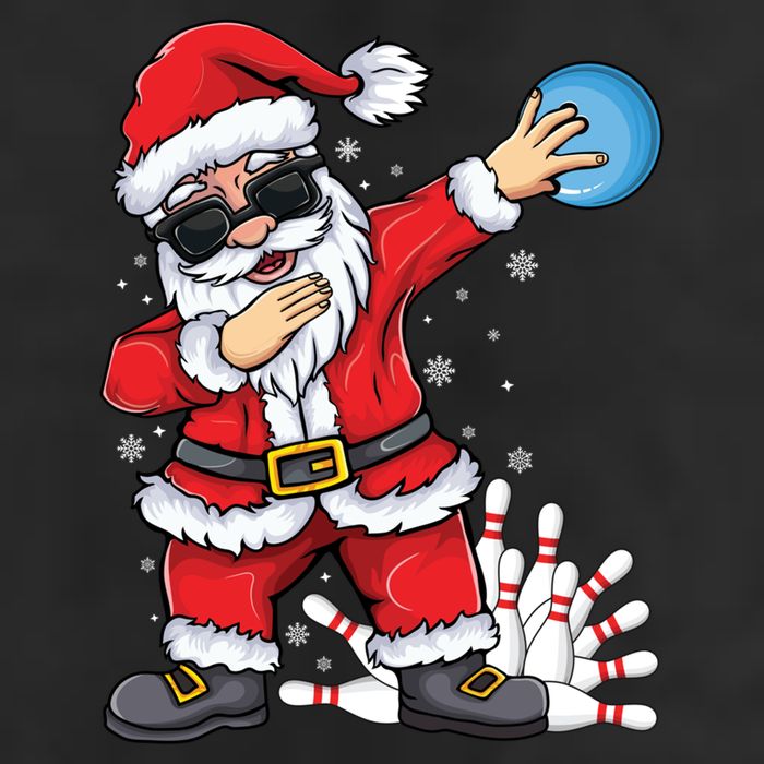 Xmas Dabbing Santa Bowling Ball And Pins Christmas Bowling Meaningful Gift 7 Panel Mesh Trucker Snapback Hat