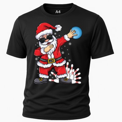Xmas Dabbing Santa Bowling Ball And Pins Christmas Bowling Meaningful Gift Performance Shirt