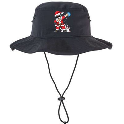 Xmas Dabbing Santa Bowling Ball And Pins Christmas Bowling Meaningful Gift Bucket Hat