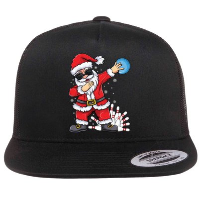 Xmas Dabbing Santa Bowling Ball And Pins Christmas Bowling Meaningful Gift Flatbill Hat