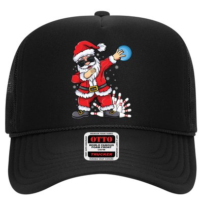 Xmas Dabbing Santa Bowling Ball And Pins Christmas Bowling Meaningful Gift Trucker Hat