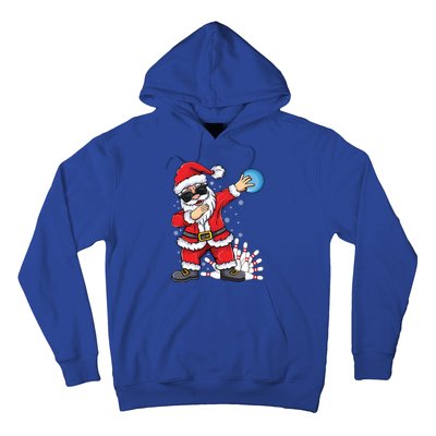 Xmas Dabbing Santa Bowling Ball And Pins Christmas Bowling Meaningful Gift Hoodie