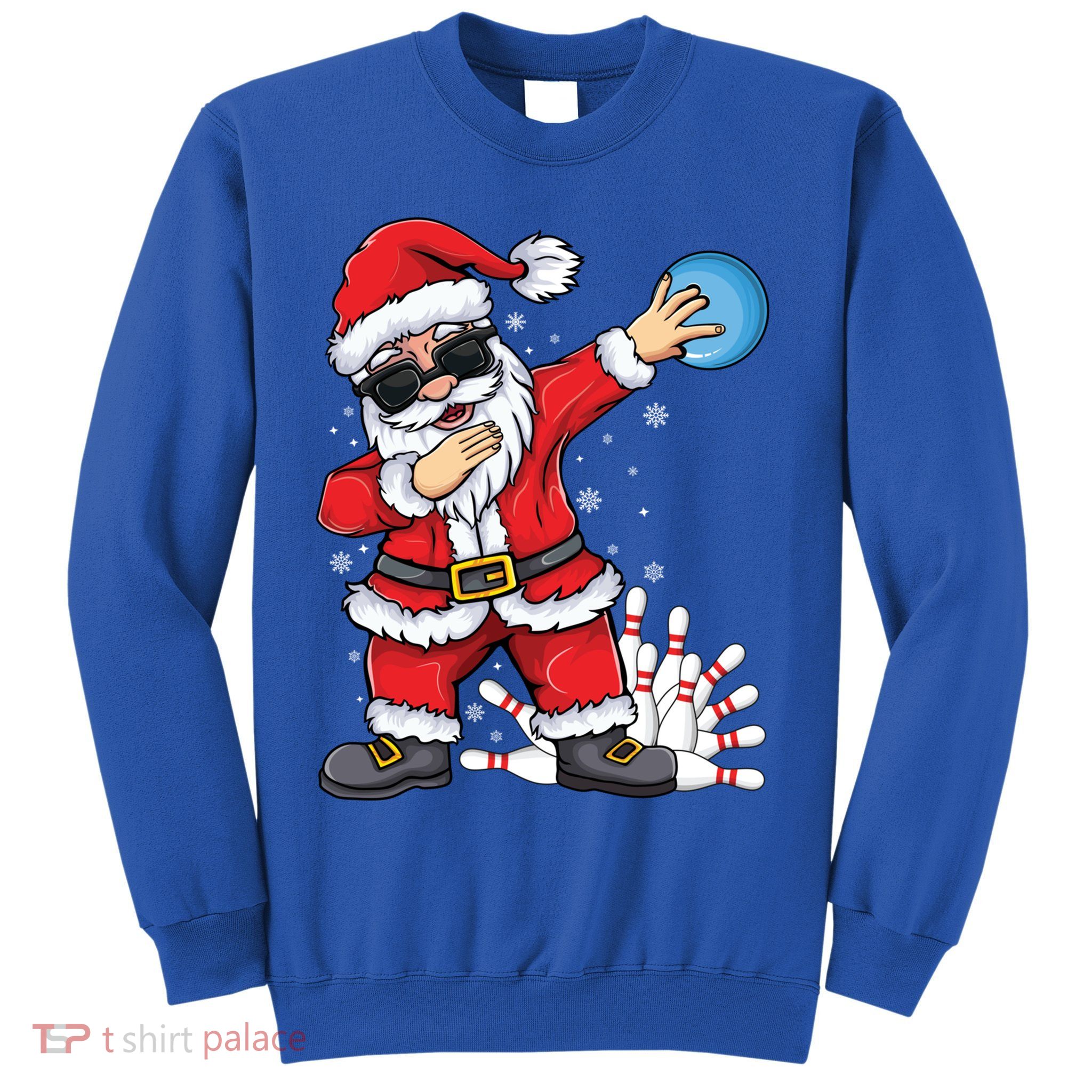 Xmas Dabbing Santa Bowling Ball And Pins Christmas Bowling Meaningful Gift Sweatshirt