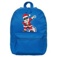 Xmas Dabbing Santa Bowling Ball And Pins Christmas Bowling Meaningful Gift 16 in Basic Backpack