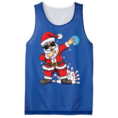 Xmas Dabbing Santa Bowling Ball And Pins Christmas Bowling Meaningful Gift Mesh Reversible Basketball Jersey Tank