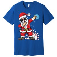 Xmas Dabbing Santa Bowling Ball And Pins Christmas Bowling Meaningful Gift Premium T-Shirt