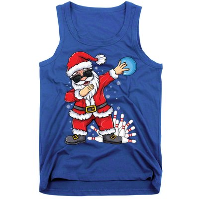 Xmas Dabbing Santa Bowling Ball And Pins Christmas Bowling Meaningful Gift Tank Top