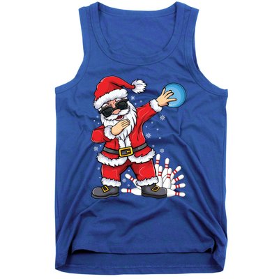 Xmas Dabbing Santa Bowling Ball And Pins Christmas Bowling Meaningful Gift Tank Top