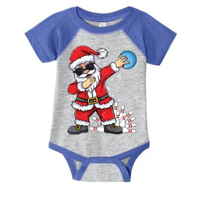 Xmas Dabbing Santa Bowling Ball And Pins Christmas Bowling Meaningful Gift Infant Baby Jersey Bodysuit