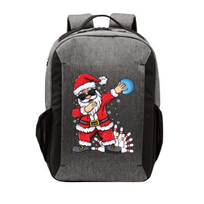Xmas Dabbing Santa Bowling Ball And Pins Christmas Bowling Meaningful Gift Vector Backpack