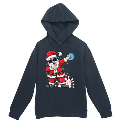 Xmas Dabbing Santa Bowling Ball And Pins Christmas Bowling Meaningful Gift Urban Pullover Hoodie