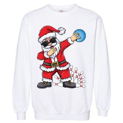 Xmas Dabbing Santa Bowling Ball And Pins Christmas Bowling Meaningful Gift Garment-Dyed Sweatshirt