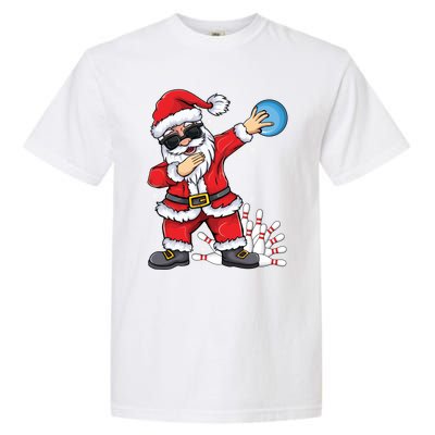 Xmas Dabbing Santa Bowling Ball And Pins Christmas Bowling Meaningful Gift Garment-Dyed Heavyweight T-Shirt