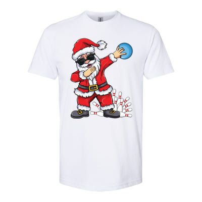 Xmas Dabbing Santa Bowling Ball And Pins Christmas Bowling Meaningful Gift Softstyle CVC T-Shirt