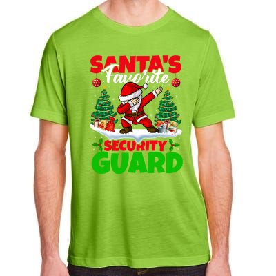 Xmas Dabbing SantaS Favorite Security Guard Christmas Funny Gift Adult ChromaSoft Performance T-Shirt