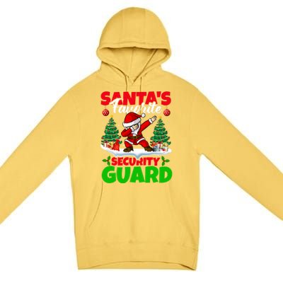 Xmas Dabbing SantaS Favorite Security Guard Christmas Funny Gift Premium Pullover Hoodie