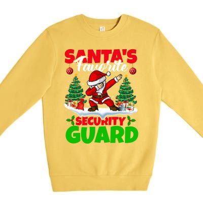 Xmas Dabbing SantaS Favorite Security Guard Christmas Funny Gift Premium Crewneck Sweatshirt