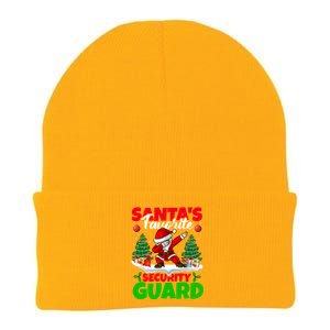 Xmas Dabbing SantaS Favorite Security Guard Christmas Funny Gift Knit Cap Winter Beanie