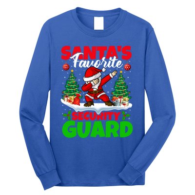 Xmas Dabbing SantaS Favorite Security Guard Christmas Funny Gift Long Sleeve Shirt