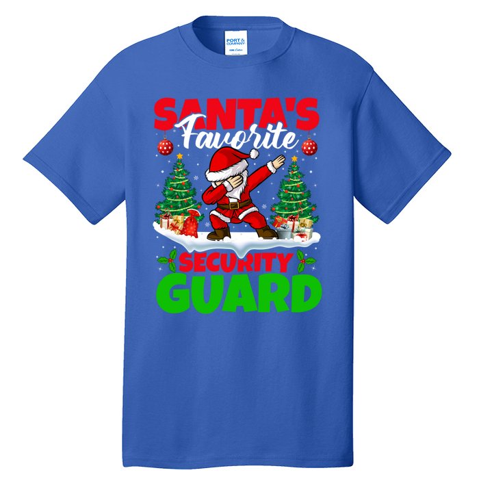 Xmas Dabbing SantaS Favorite Security Guard Christmas Funny Gift Tall T-Shirt