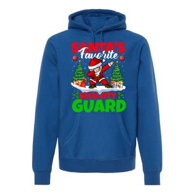 Xmas Dabbing SantaS Favorite Security Guard Christmas Funny Gift Premium Hoodie