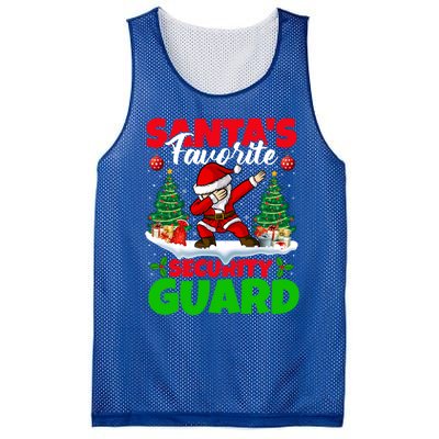 Xmas Dabbing SantaS Favorite Security Guard Christmas Funny Gift Mesh Reversible Basketball Jersey Tank