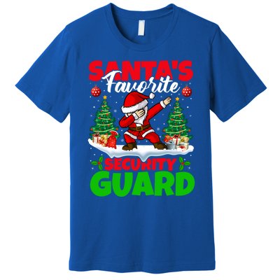 Xmas Dabbing SantaS Favorite Security Guard Christmas Funny Gift Premium T-Shirt