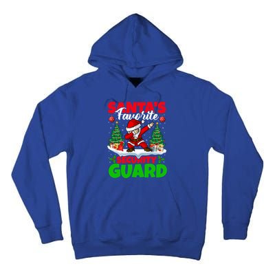 Xmas Dabbing SantaS Favorite Security Guard Christmas Funny Gift Tall Hoodie